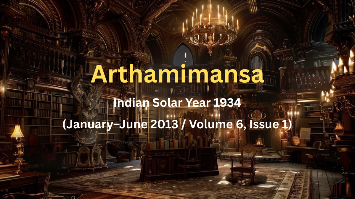 Arthamimansa-Jan-June 2013